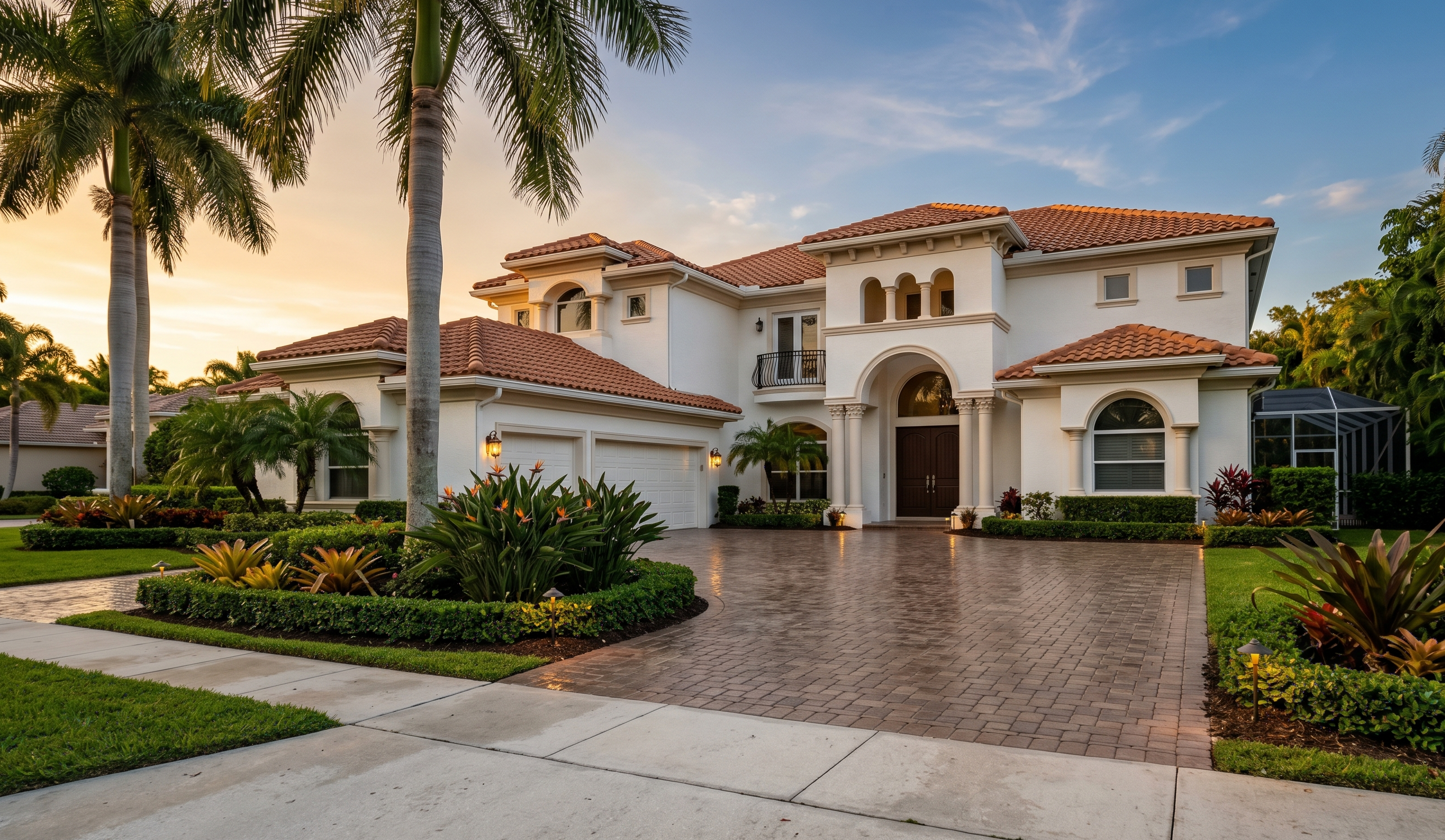 Professionally cleaned Florida home exterior