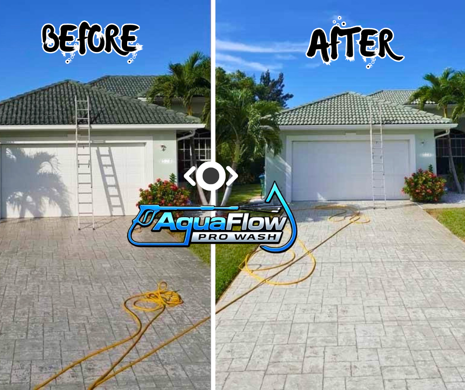 Roof cleaning before and after